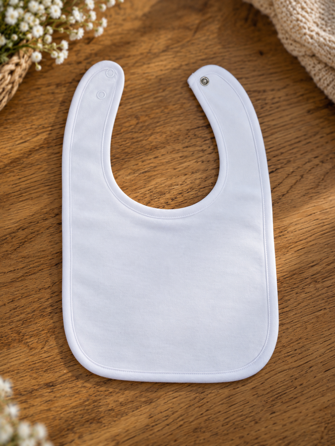 Weißes Baby-Lätzchen aus dem DE Baby Kleine Schätze Neugeborenen Set